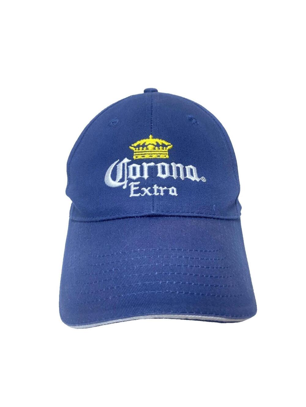 Corona Extra Beer Hat, Royal Blue Beer Logo Mens Baseball Cap, Adjustable, GUC